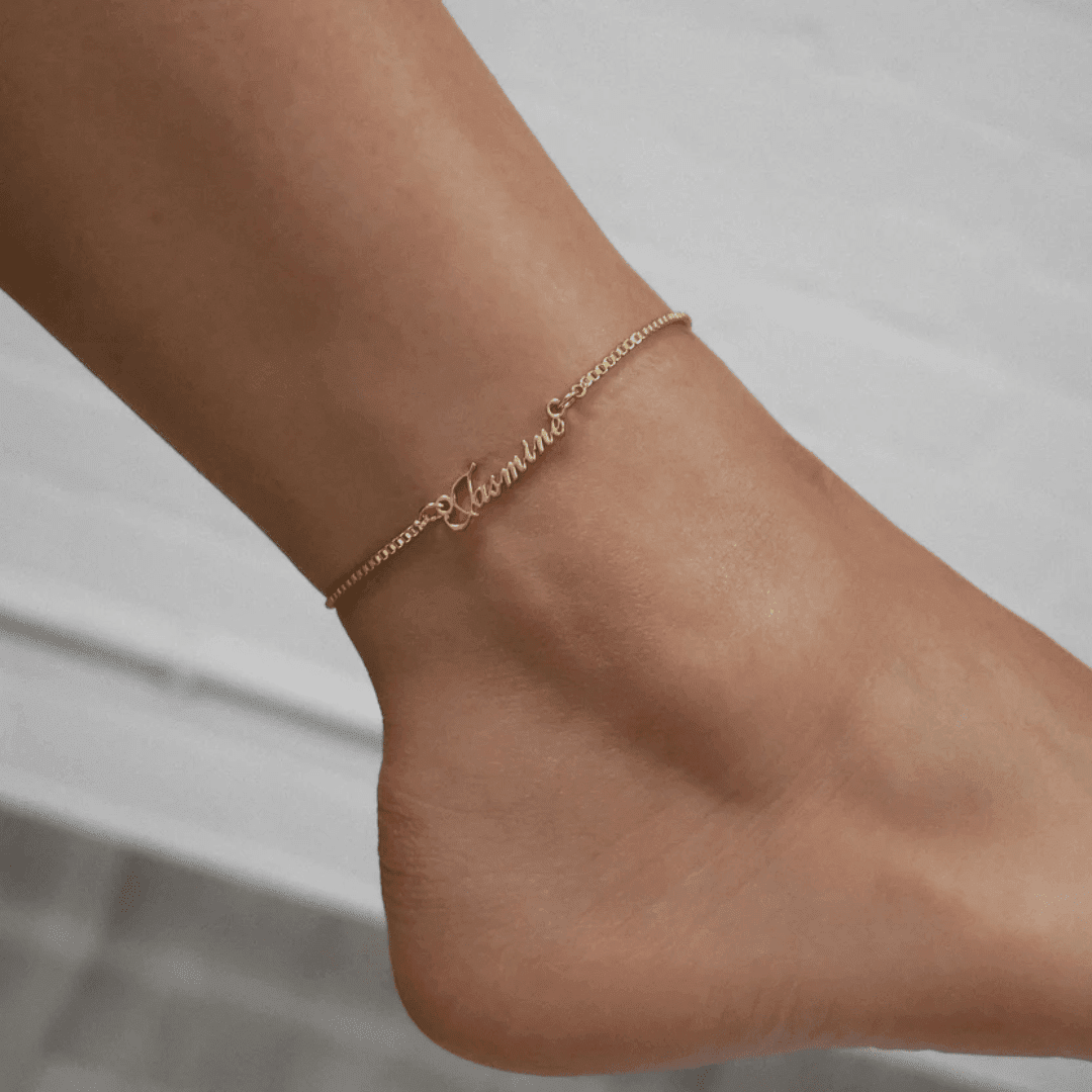 The Complete Guide to Personalised Anklets: Styles, Styling and When to Wear Them - Moonela UK