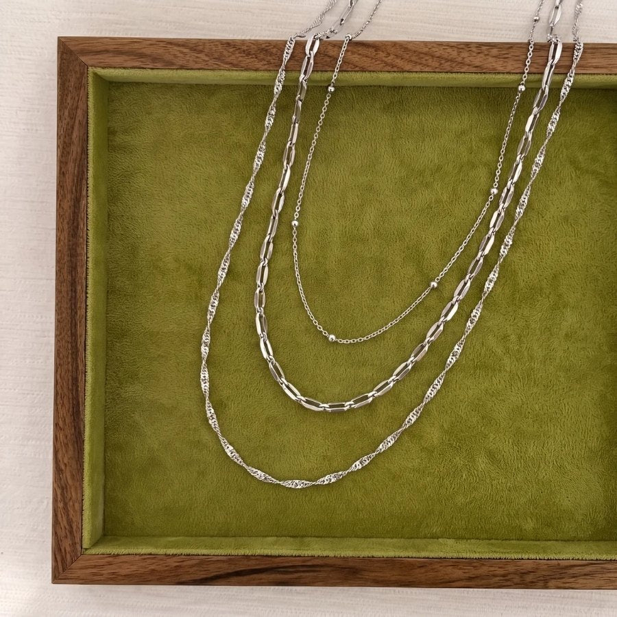 Layered Chain Necklace Set