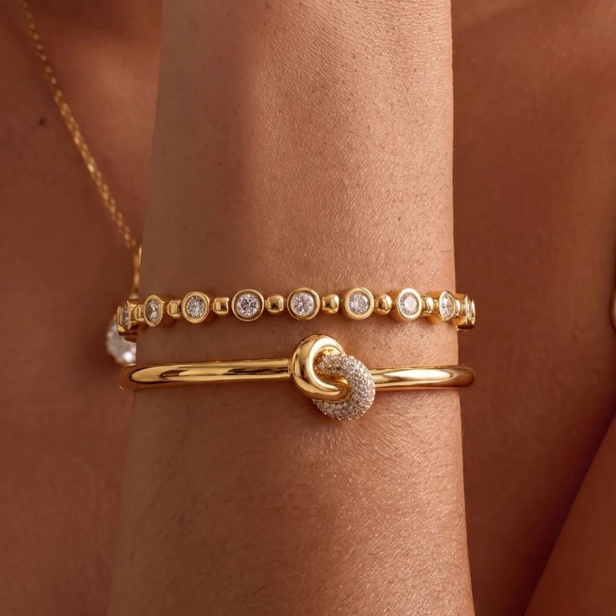 Bracciale Tennis - Perline Mini Oro