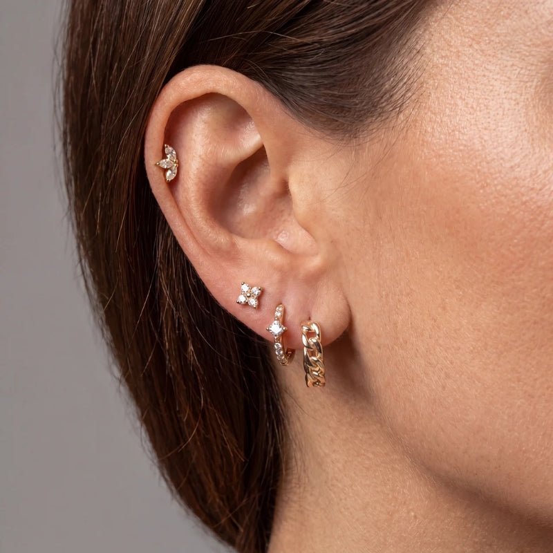 Orecchini Lobo Diamante - Clara Mini Cluster