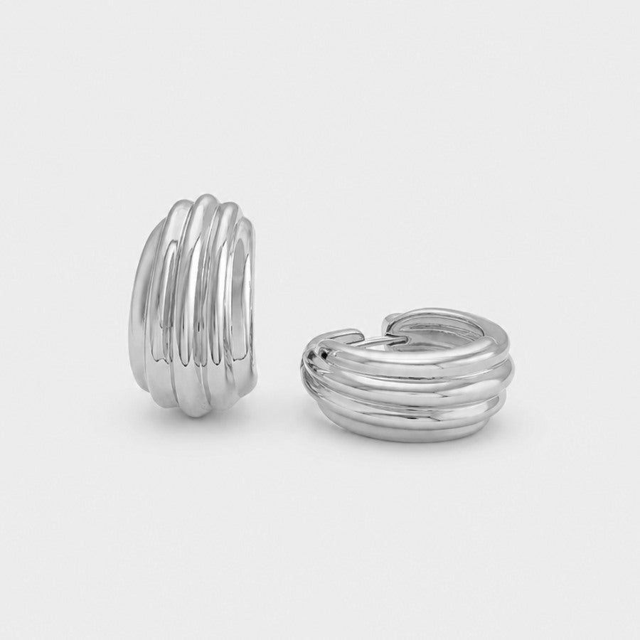 Orecchini Huggie Oro - Ripple Scanalati