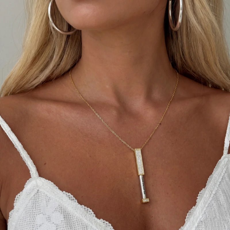 Hidden Message Collana - Inciso Oro Bar