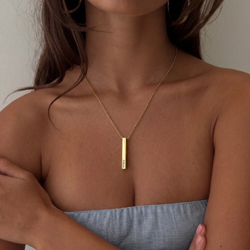 Collana Multi-Nomi - Barra Oro 4 Lati
