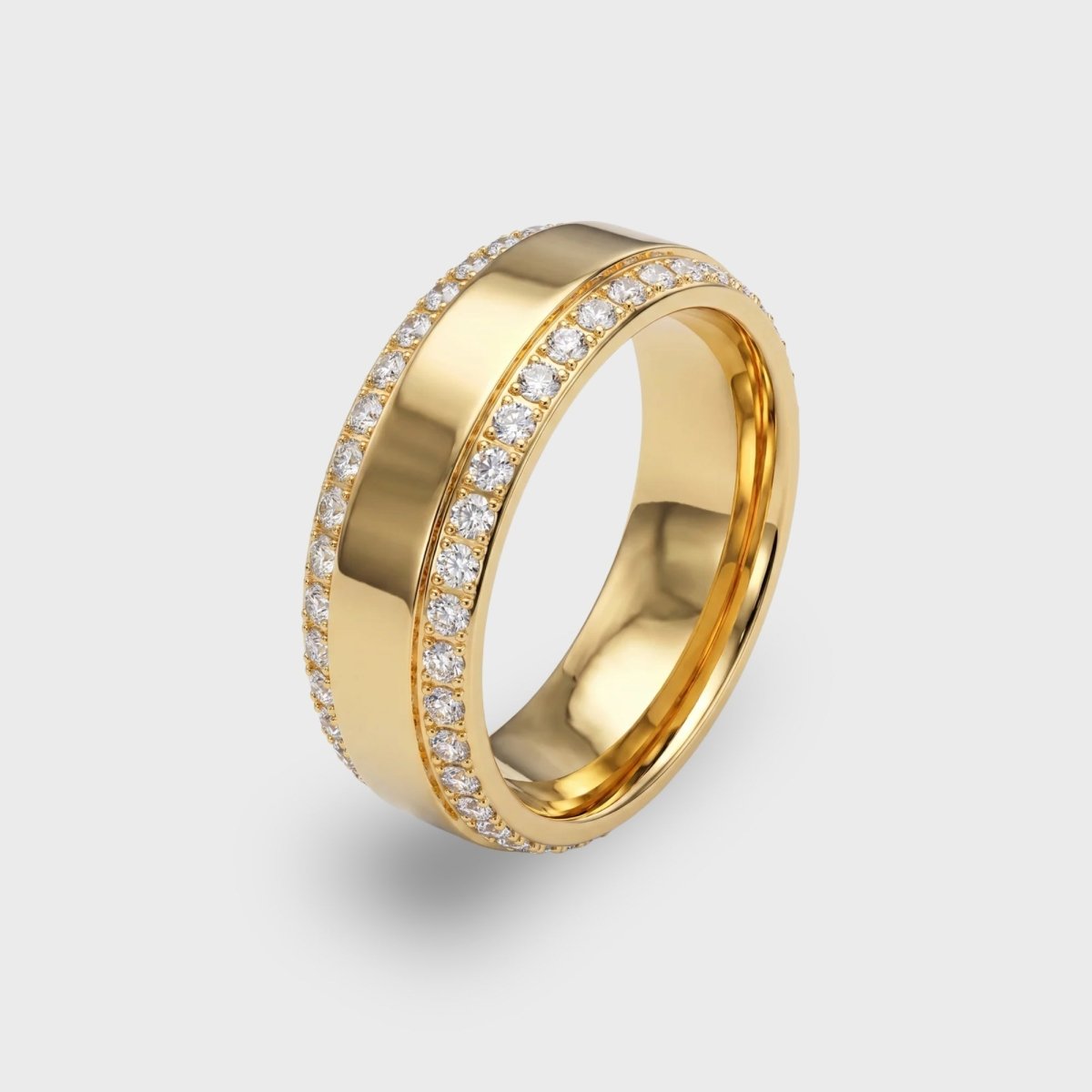 Anello Nome Personalizzato - Doppia Fascia Oro