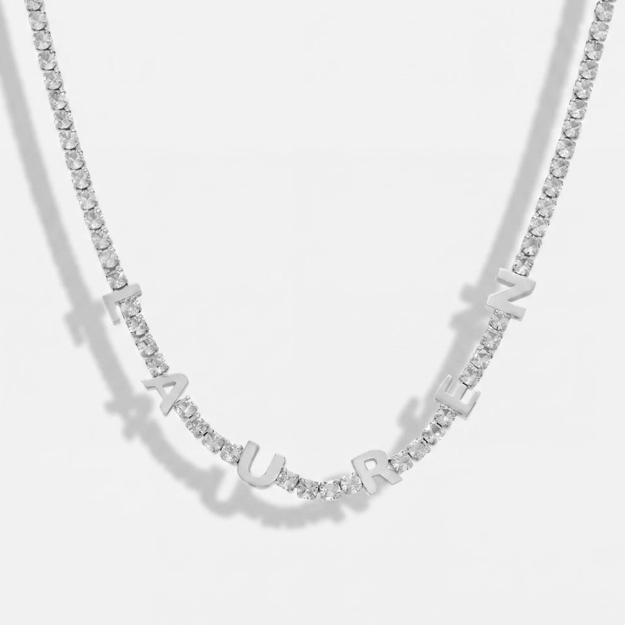 Collana Tennis Iniziali - Personalizzata Oro Zirconi