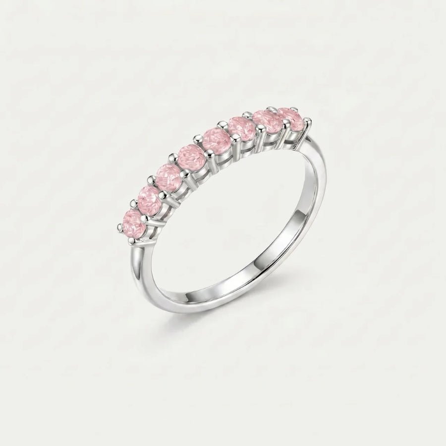Rose Quartz Ring - The Gem worn on hand