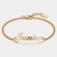 Cavigliera Oro - Nome Personalizzato Catena
