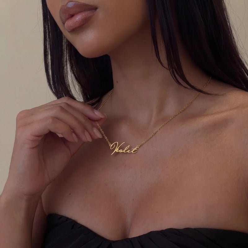 Collana Nome Firma - Manoscritto Oro Delicato