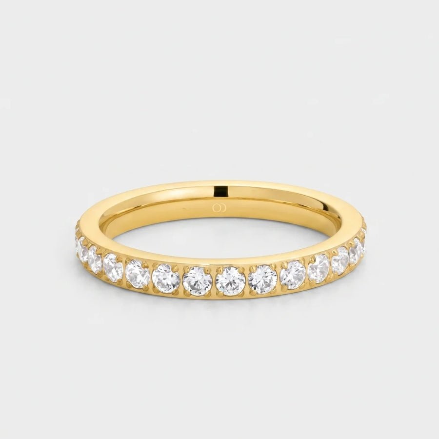 Tennis Band Ring in 18K gold or sterling silver