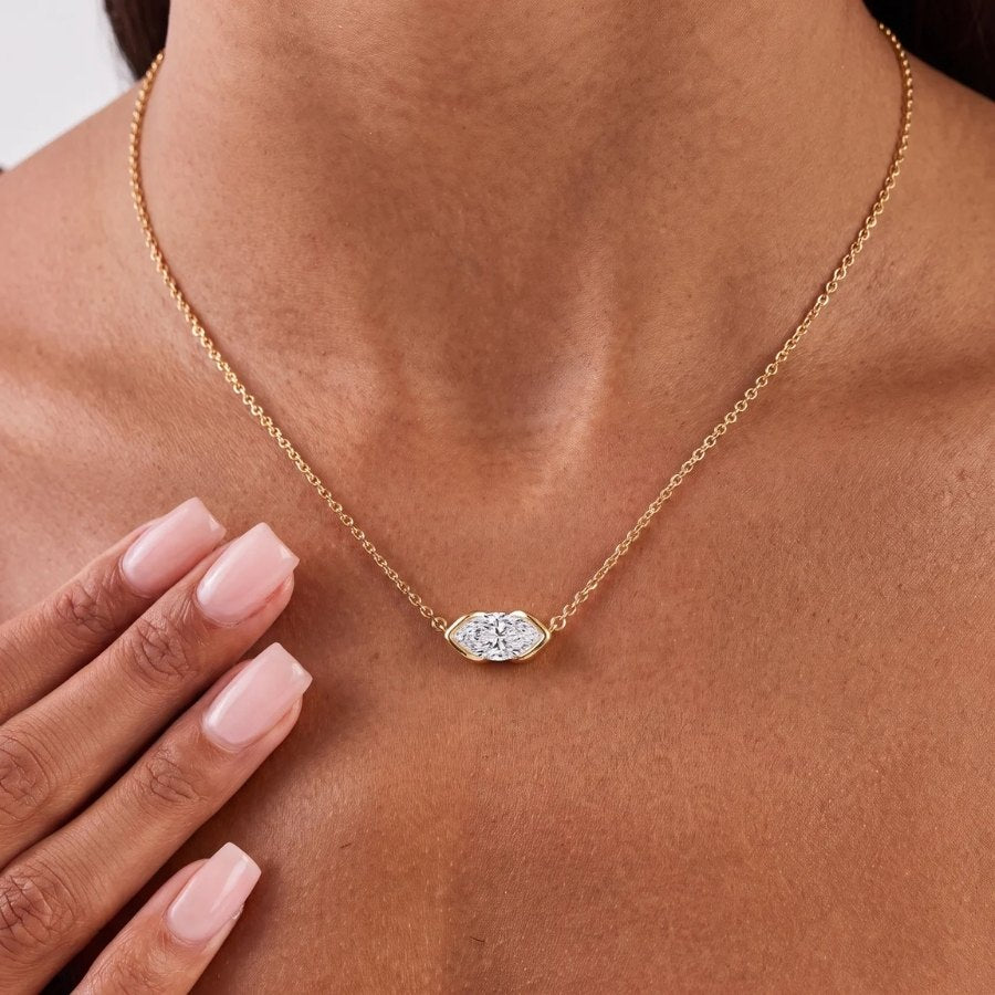 Marquise Solitaire Necklace