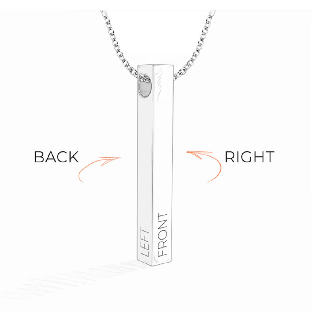 4 Seiten Bar Custom Halskette