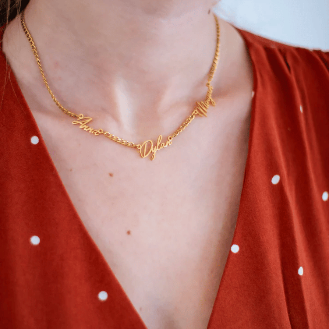 Collana personalizzata con 3 nomi