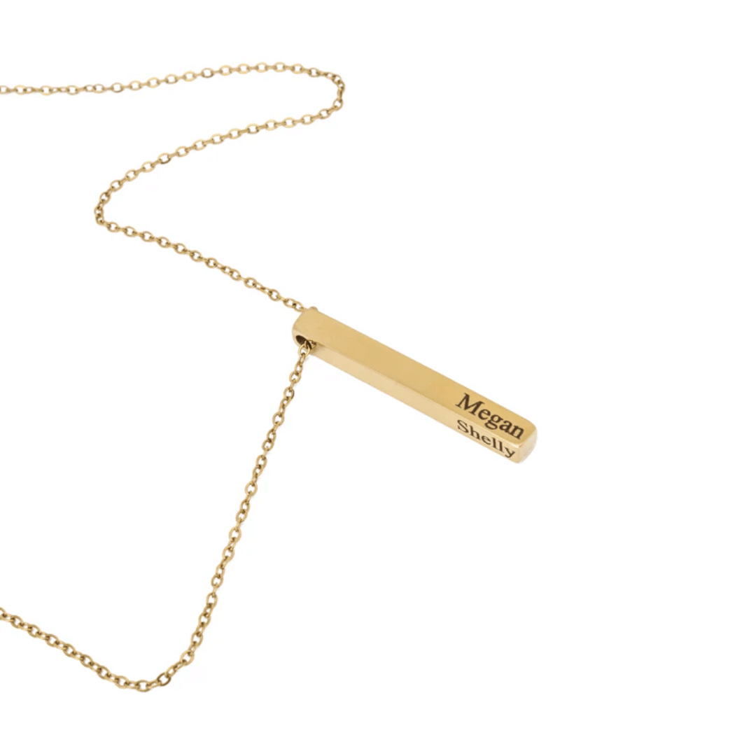 4 Seiten Bar Custom Halskette