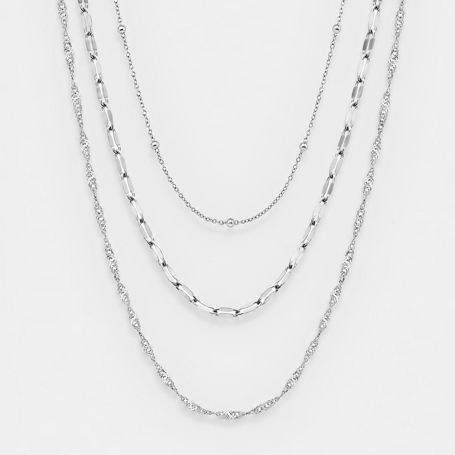 Layered Chain Necklace Set
