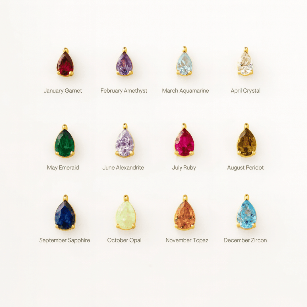 Personalised birthstone jewellery