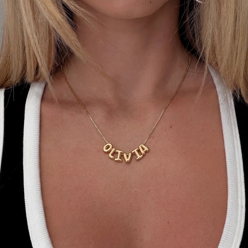 a Bolla Nome Collana - 3D Oro Personalizzato