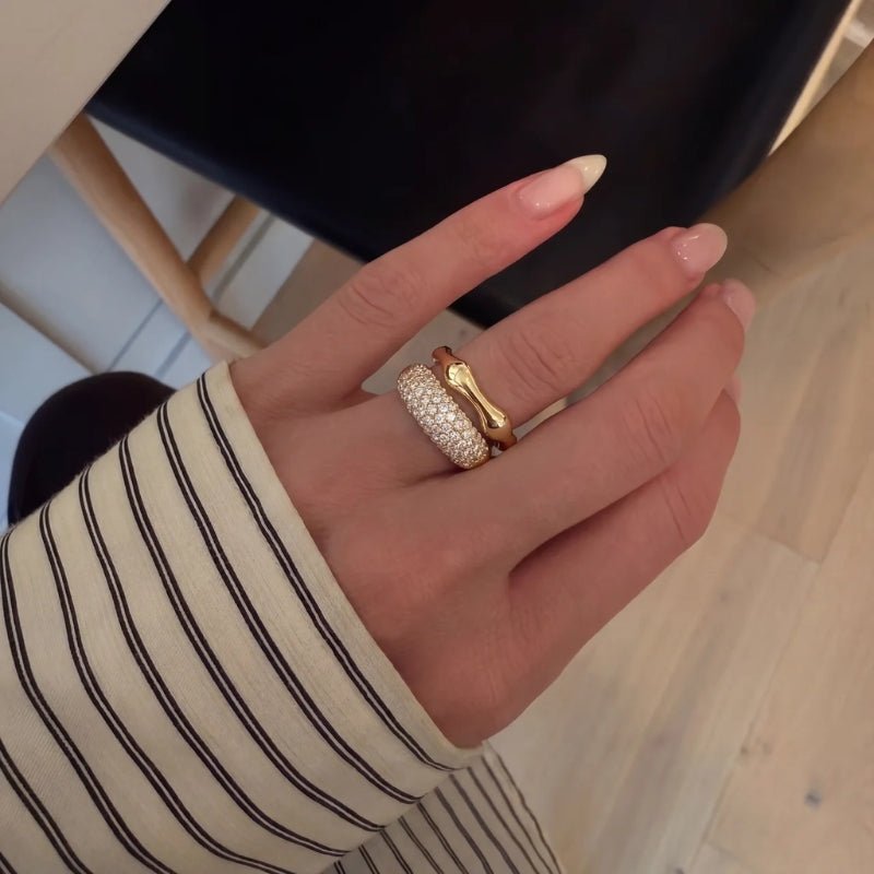 Anello Cocktail - Cupola Pavé Completa CZ