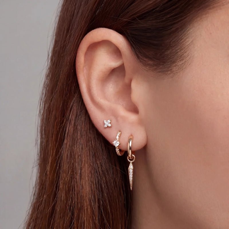 Orecchini Lobo Diamante - Clara Mini