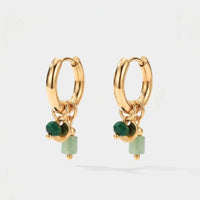Orecchini Cerchio Charm - Saggezza Verde
