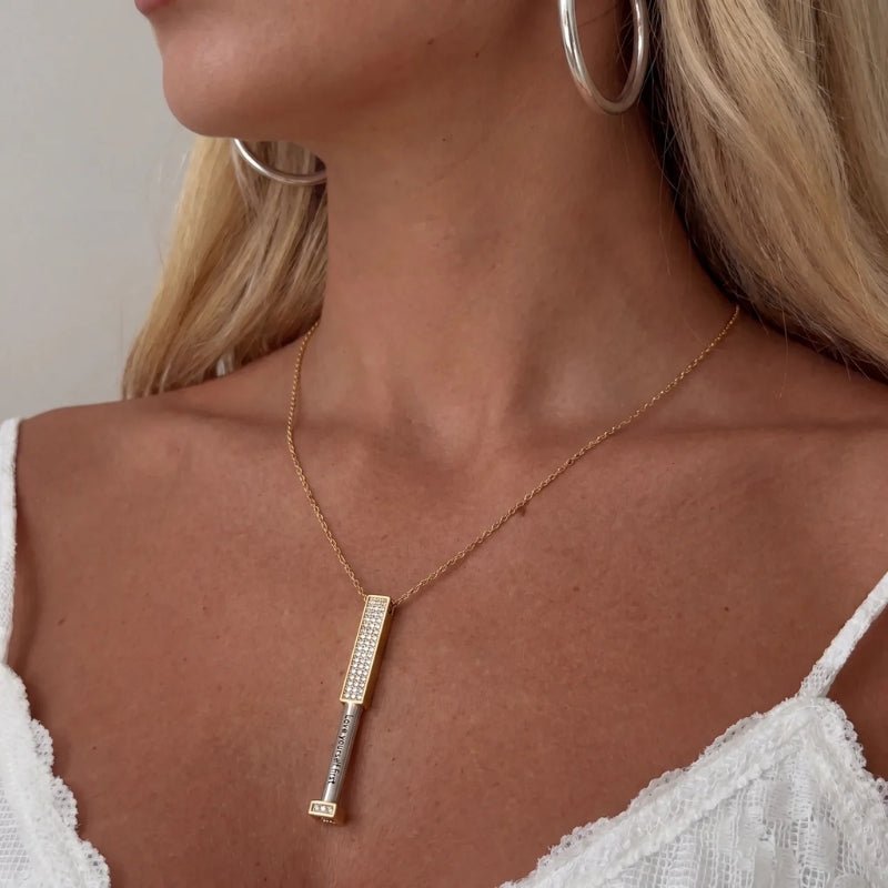Hidden Message Collana - Inciso Oro Bar