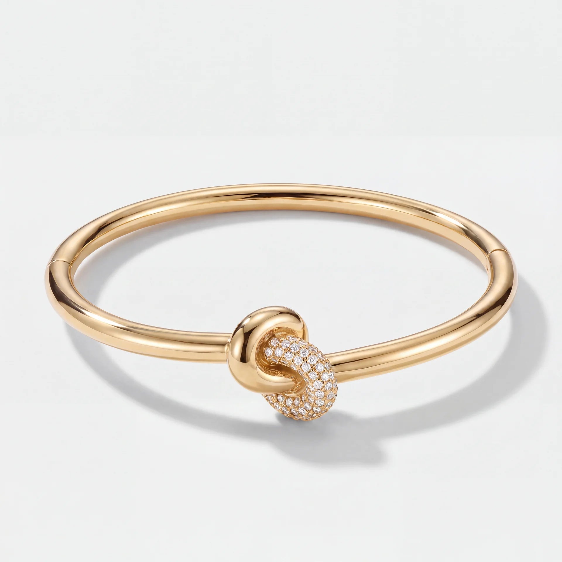 Bracciale Rigido Tennis - Nodo Centrale Oro