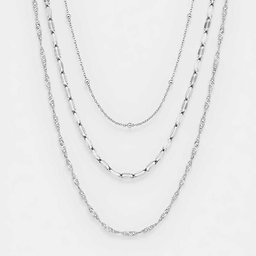 Layered Chain Necklace Set