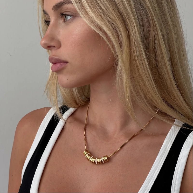 Collana Anelli Multi-Nomi - Oro Personalizzata