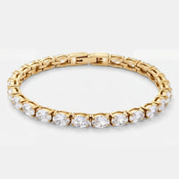Bracciale Tennis - Zirconi Taglio Ovale Oro