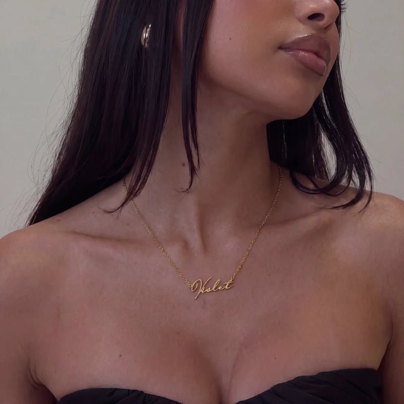 Collana Nome Firma - Manoscritto Oro Delicato