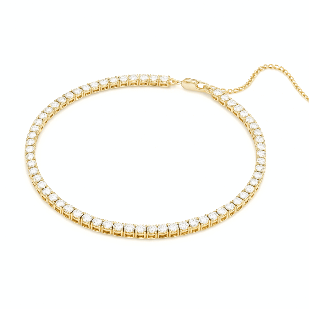 Collana Tennis – Elegante Zirconia Dorata