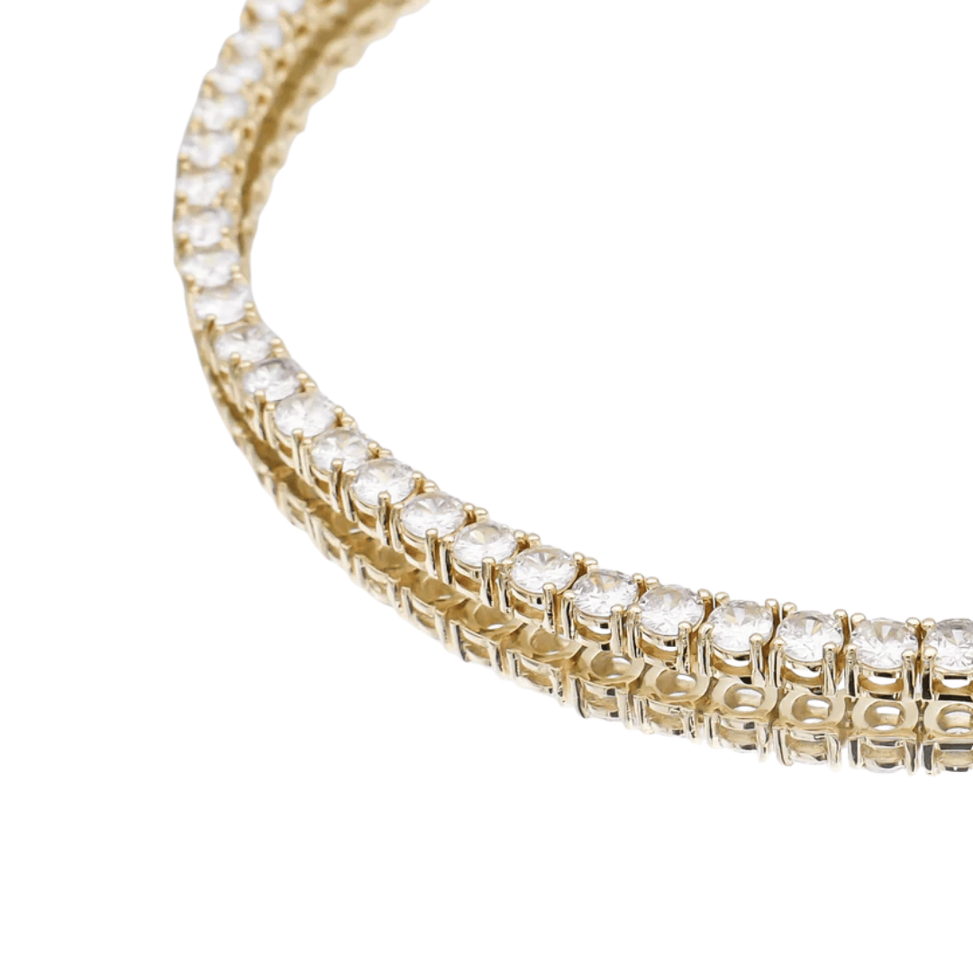 Tenniskette – Eleganter goldener Zirkonia