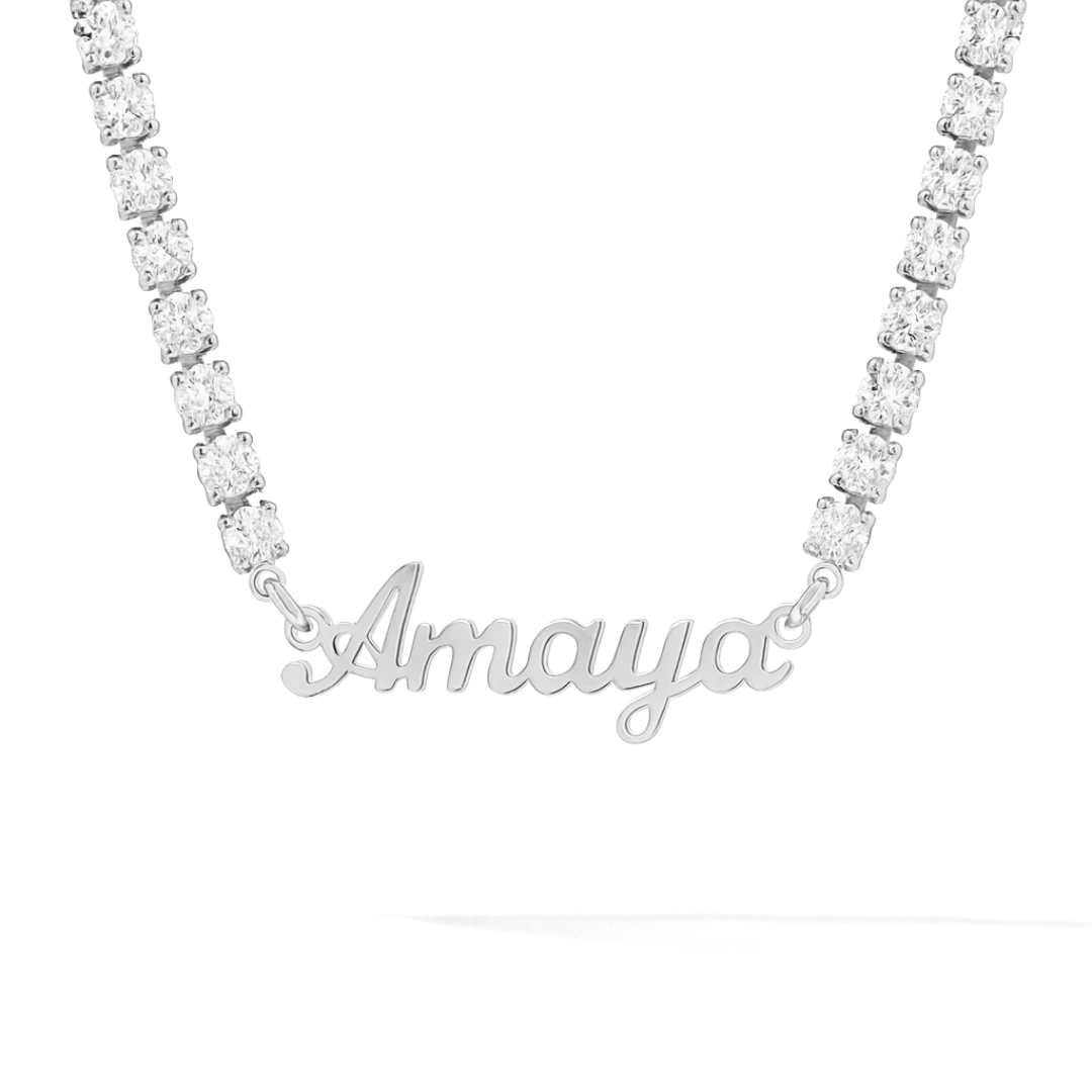 Collana personalizzata con nome da tennis