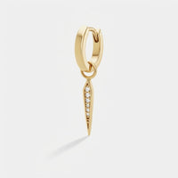 Orecchini Cerchio Oro - Goccia Vega Pavé