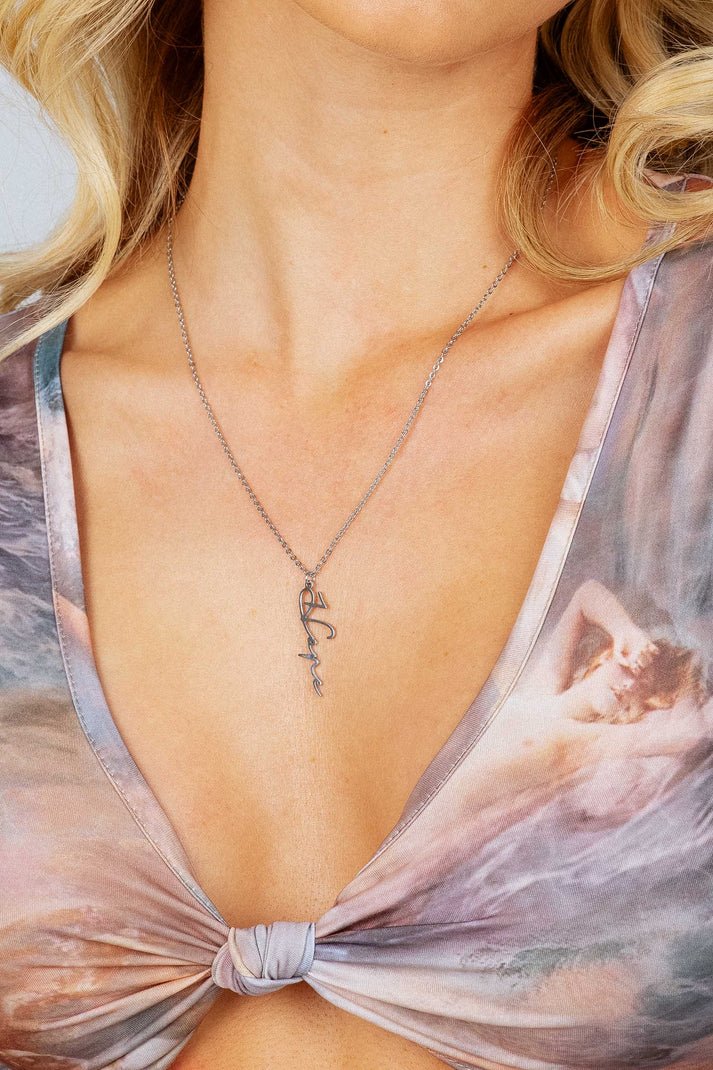 Vertikale Signatur-Halskette – Für die Ewigkeit gemacht 