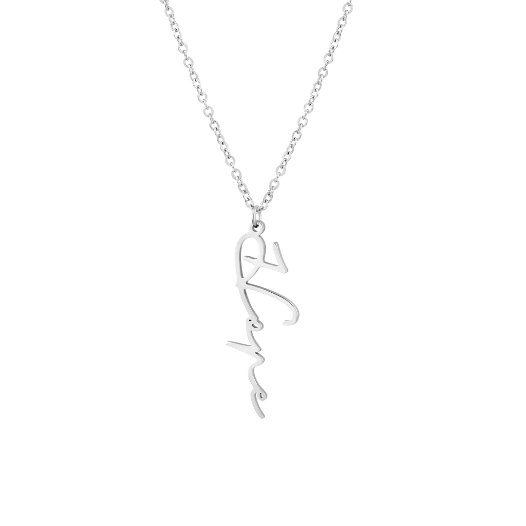 Vertikale Signatur-Halskette – Für die Ewigkeit gemacht 