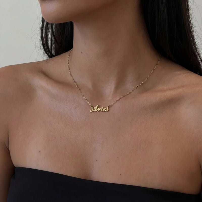 Collana Segno Zodiacale - Oro Personalizzata 12 Segni